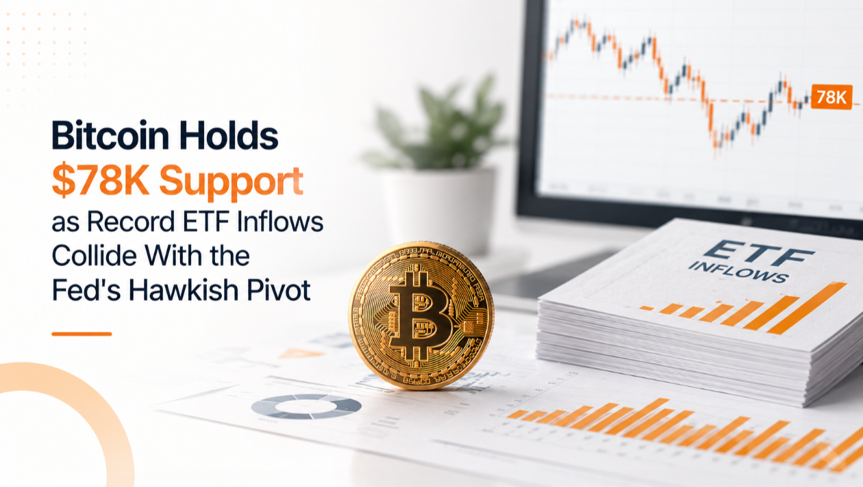 Bitcoin Holds $78K Support as Record ETF Inflows Collide With the Fed's Hawkish Pivot