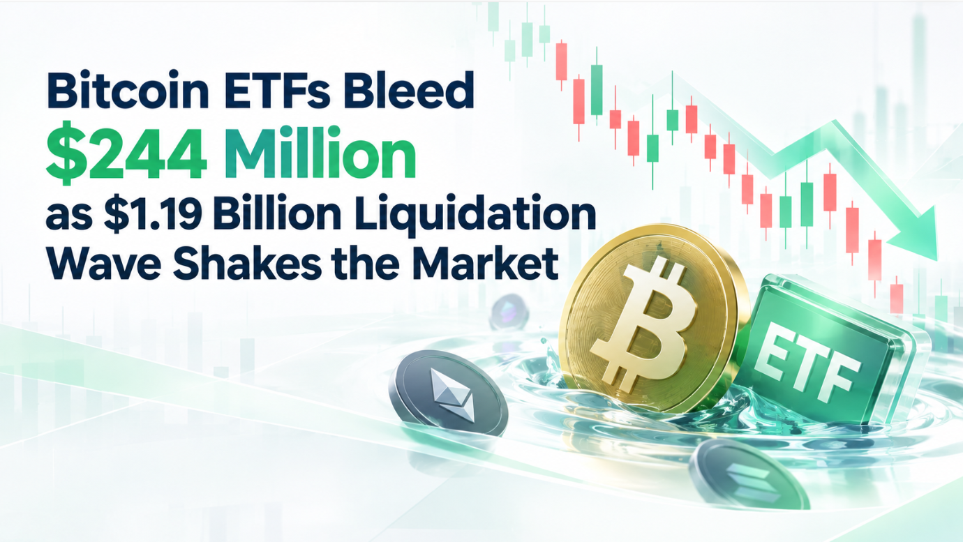Bitcoin ETFs Bleed $244 Million as $1.19 Billion Liquidation Wave Shakes the Market