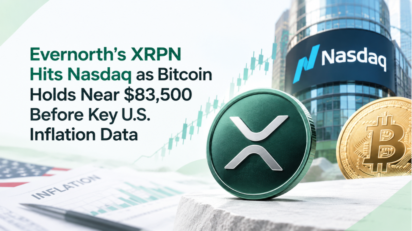 Evernorth’s XRPN Hits Nasdaq as Bitcoin Holds Near $83,500 Before Key U.S. Inflation Data