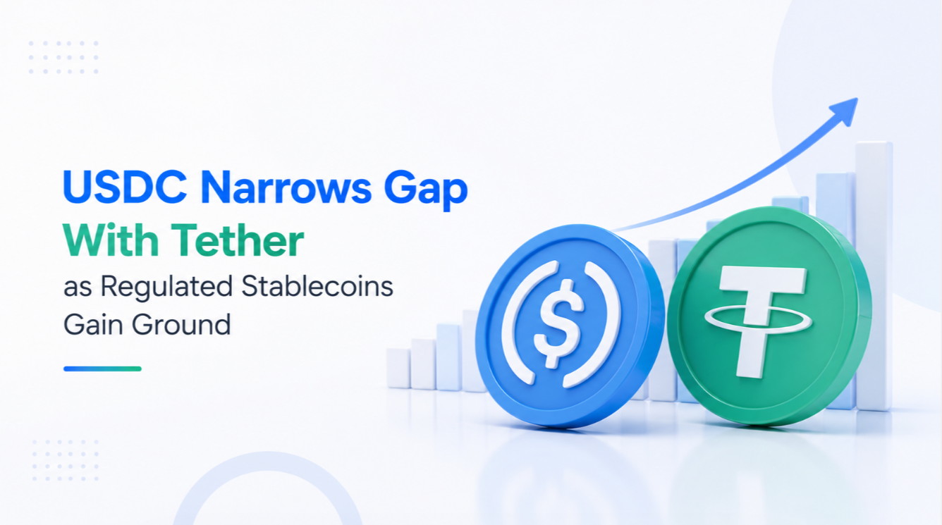 USDC Narrows Gap With Tether as Regulated Stablecoins Gain Ground