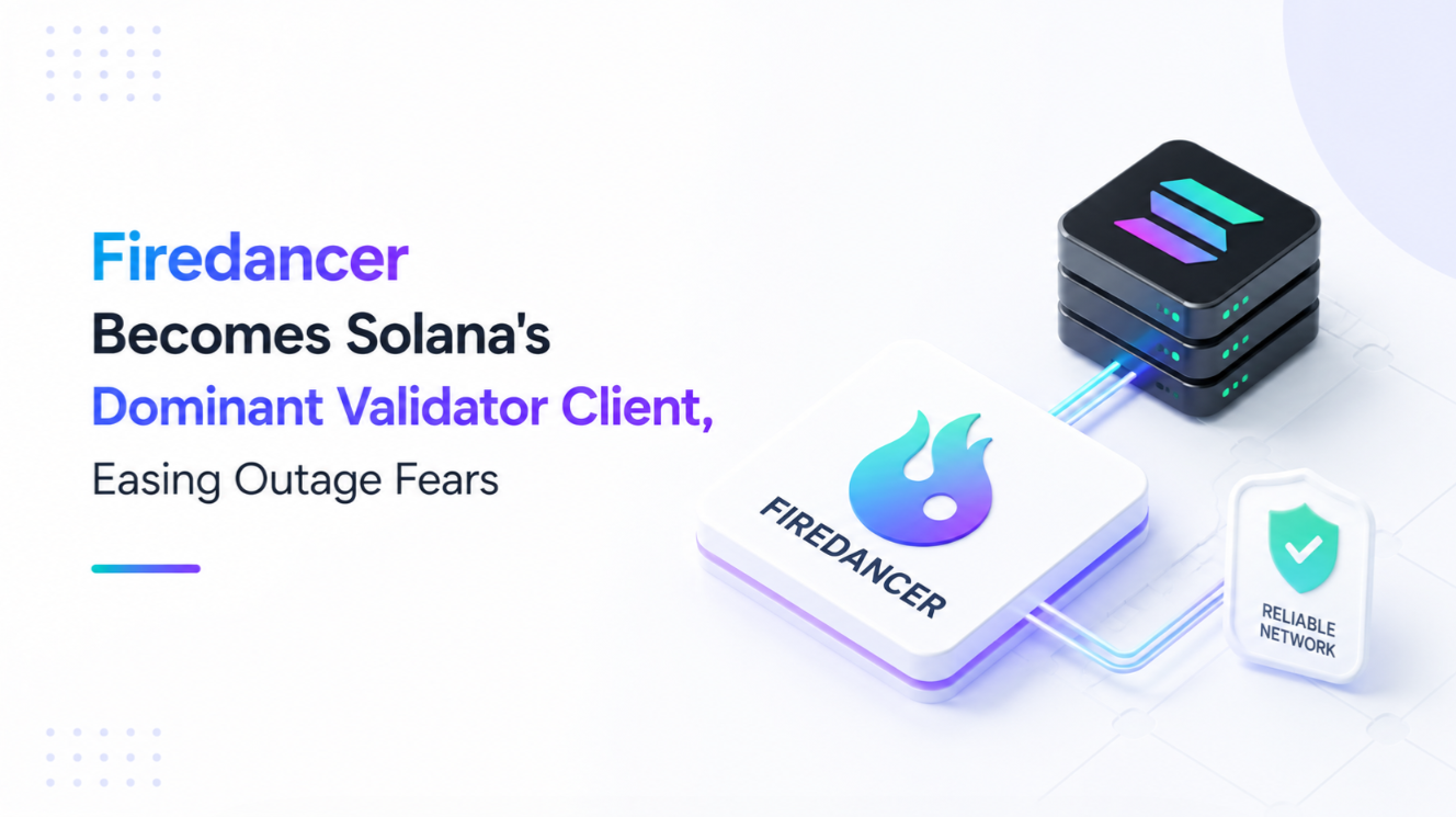 Firedancer Becomes Solana's Dominant Validator Client, Easing Outage Fears