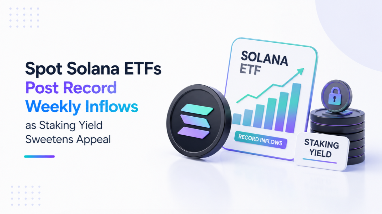 Spot Solana ETFs Post Record Weekly Inflows as Staking Yield Sweetens Appeal