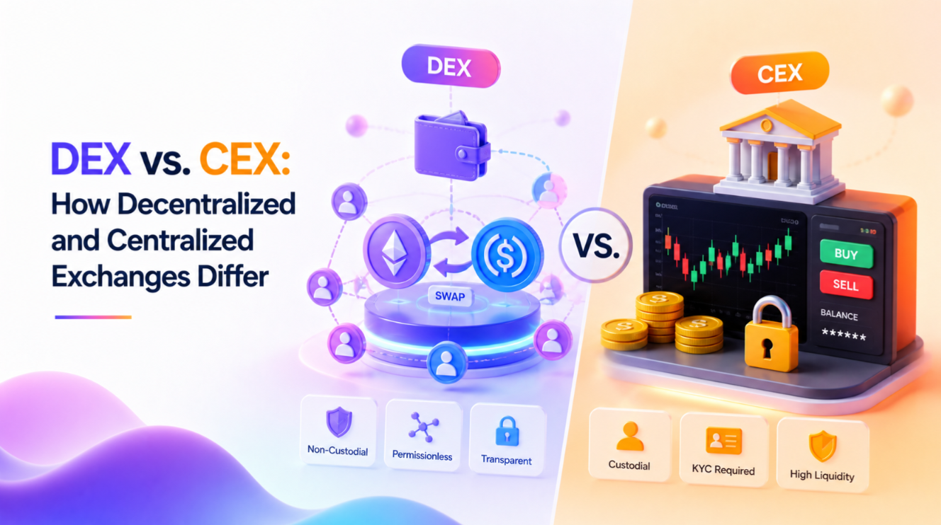 DEX vs. CEX: How Decentralized and Centralized Exchanges Differ
