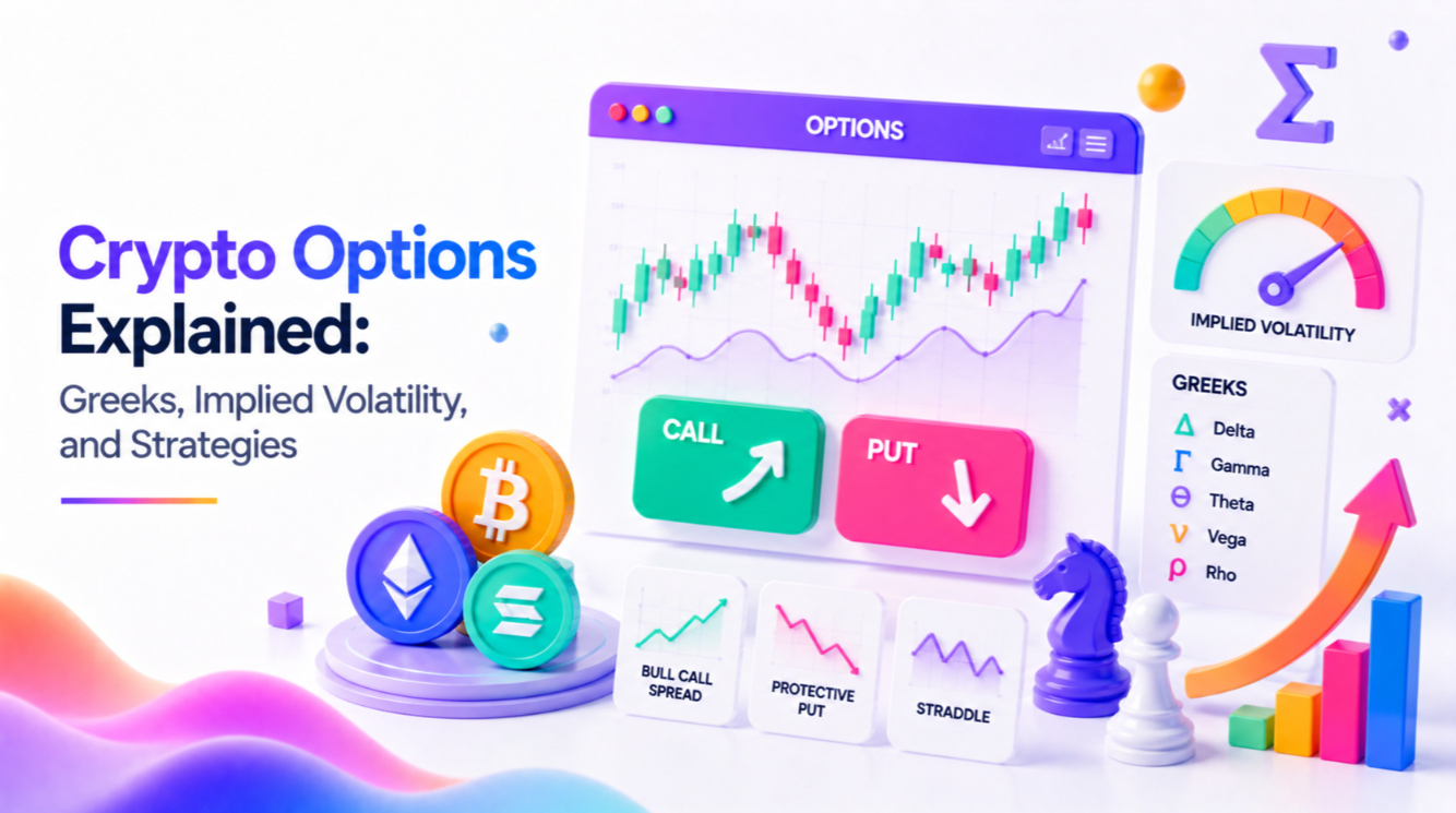 Crypto Options Explained: Greeks, Implied Volatility, and Strategies