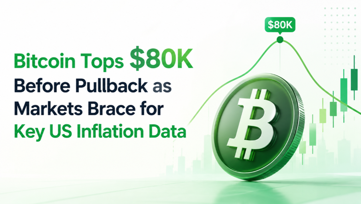 Bitcoin Tops $80K Before Pullback as Markets Brace for Key US Inflation Data